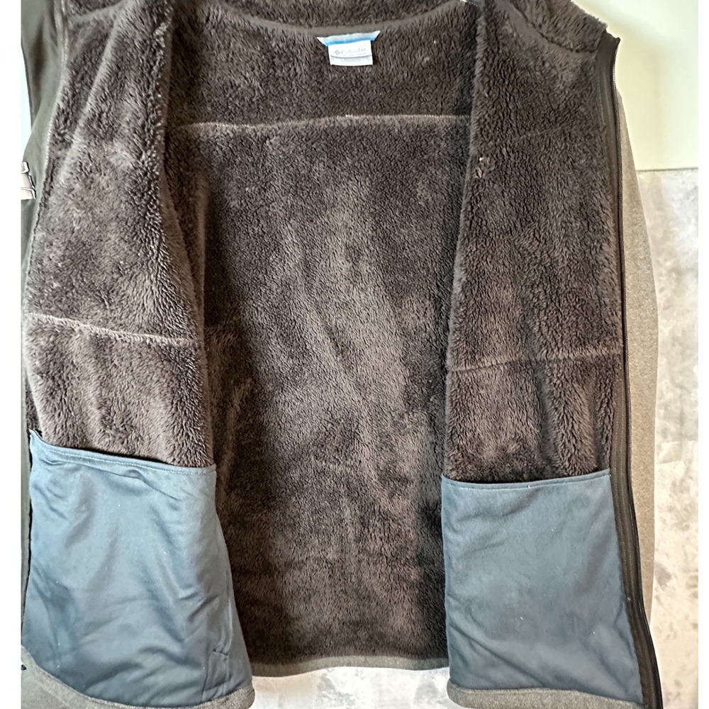 Columbia Fleece Jacket Full Zip Gray Mens XXL Pockets Fleece Lined Outdoor Warm - Picture 2 of 9